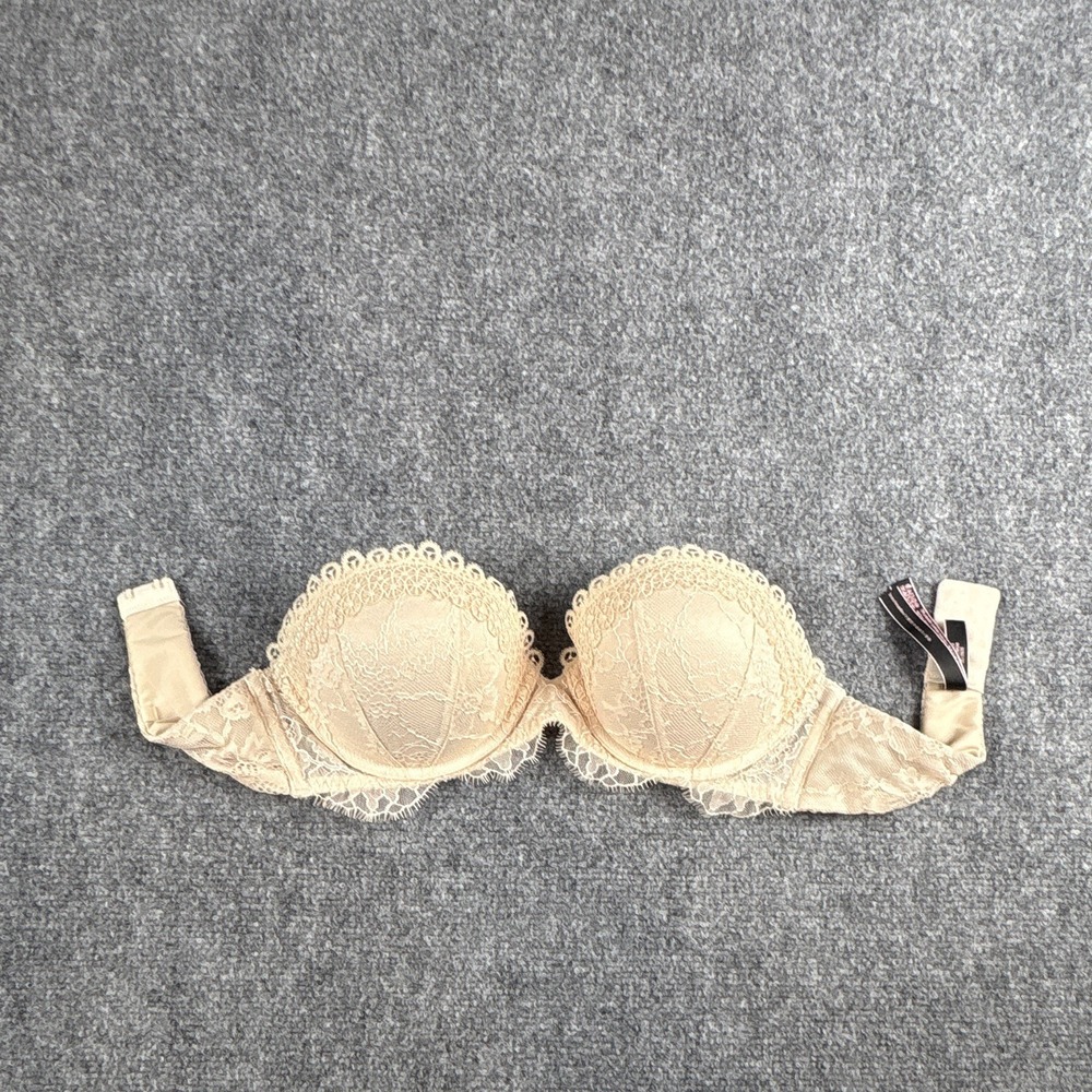Victoria's Secret Very Sexy Strapless Push-Up Bra Nude 34C No Straps